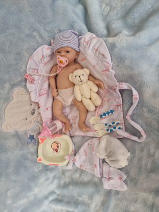 Bebe reborn silicona platino 