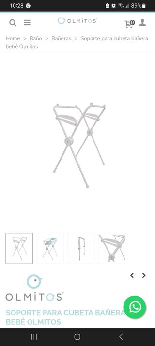 Bañera bebé con soporte olmitos