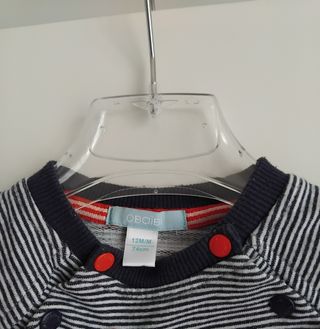 Felpa neonato marinaretto Obaibi 12 mesi