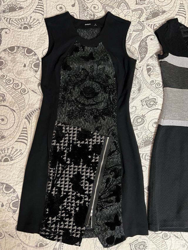 2 vestidos pichi Desigual t 38 otoño invierno