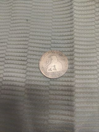 Moneda 10 CTS.  Año 1870
