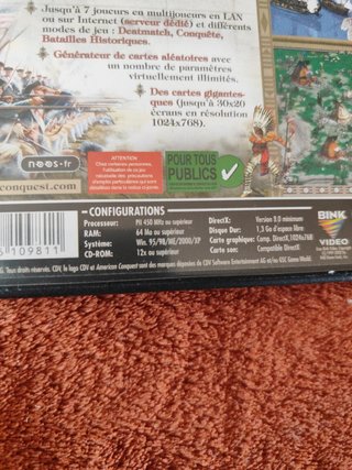 American Conquest. Juego para PC. En francés.