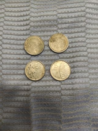 Monedas 5 pesetas. 1996 y 1999
