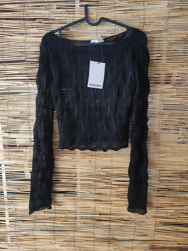 Top negro Bershka