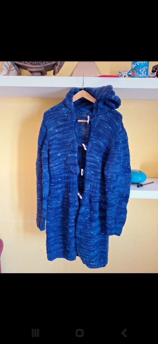 Cappotto in lana blu seminuovo