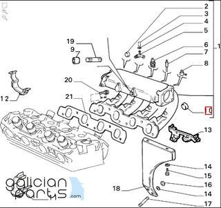 Tapón D34,5mm colector admisión Fiat Tipo /Tempra