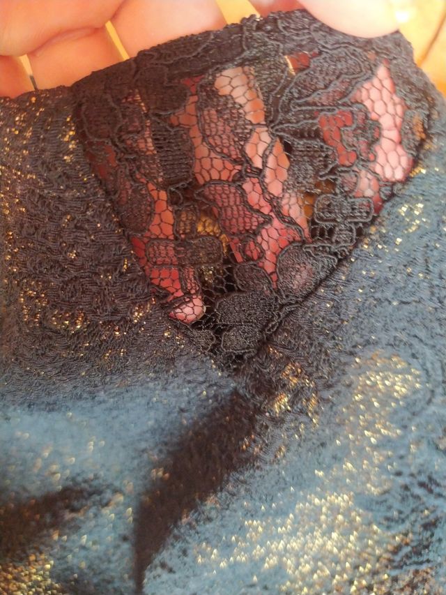 Vestido Nuevo naf naf negro/dorado