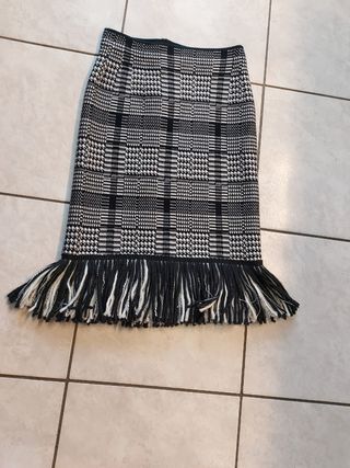 Gonna in lana  con frange