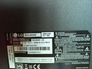 Despiece componentes LG 65UJ634V
