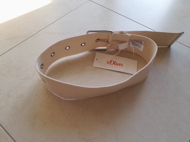 S.Oliver white cream belt