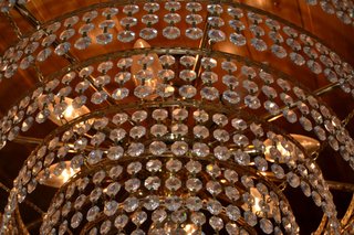 Lámpara cristal y bronce