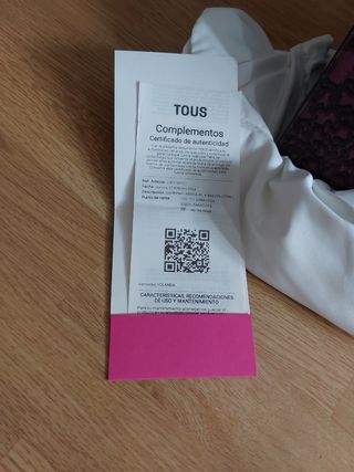 Bolso de mano Tous certificado autent.