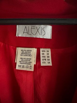 Americana roja Alexis talla 50