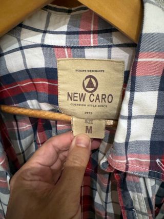 Camisa de cuadros manga larga New Caro talla M