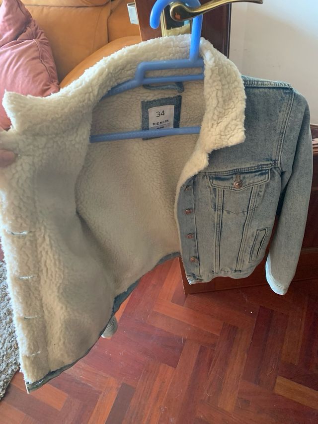 Chamarra vaquera borrego mujer