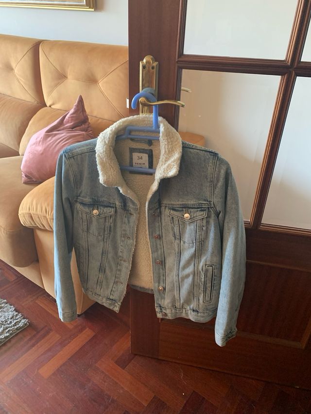 Chamarra vaquera borrego mujer