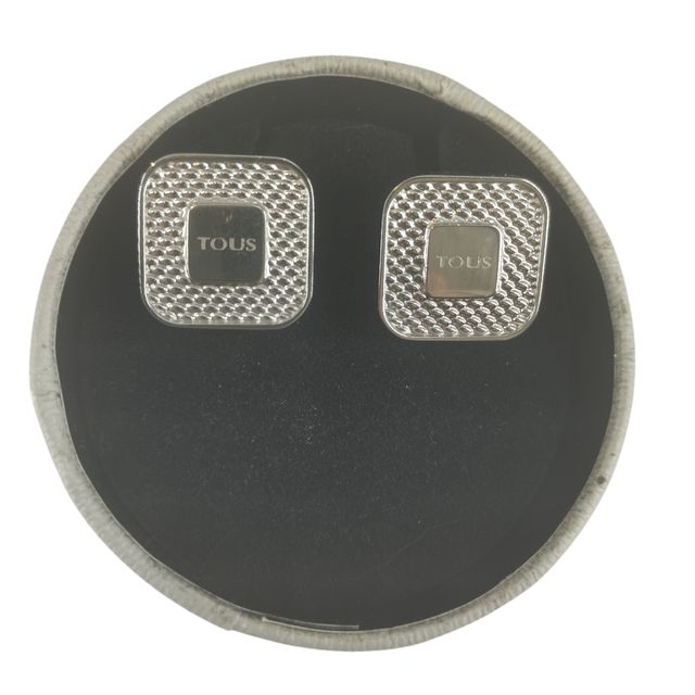 Gemelos acero esterilla cuadrado marca Tous