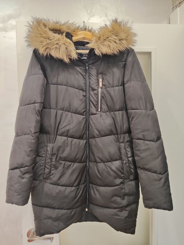 Cazadora larga negra