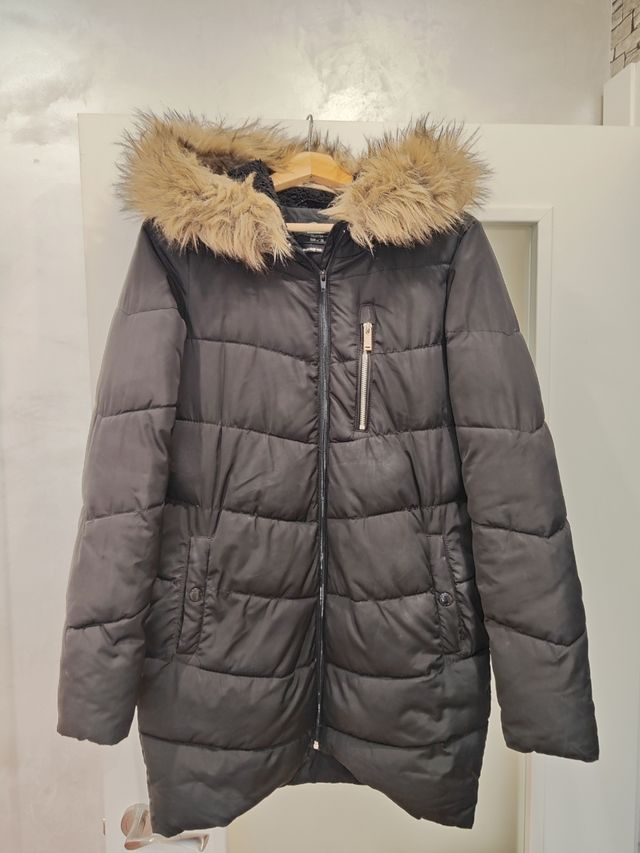 Cazadora larga negra