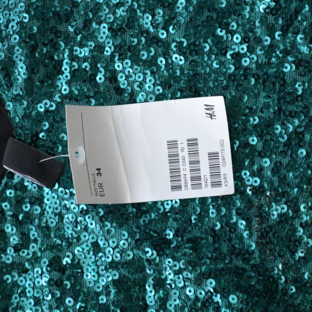 abito paillettes verde petrolio