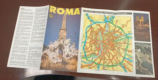 PLANO TURISTICO MAPA ANTIGUO DE LA CIUDAD DE ROMA