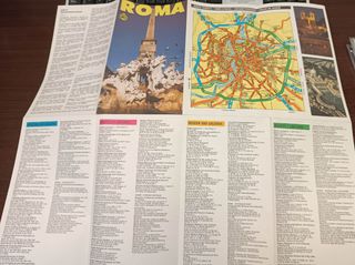PLANO TURISTICO MAPA ANTIGUO DE LA CIUDAD DE ROMA
