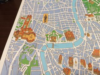 PLANO TURISTICO MAPA ANTIGUO DE LA CIUDAD DE ROMA