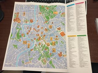 PLANO TURISTICO MAPA ANTIGUO DE LA CIUDAD DE ROMA