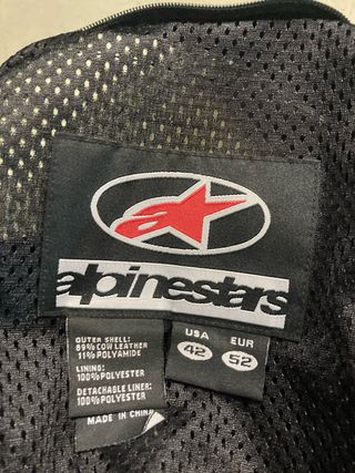 Chaqueta cuero moto alpinestar