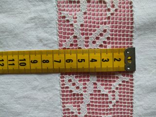 Lenzuolo vintage con ricamo a filet