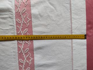 Lenzuolo vintage con ricamo a filet