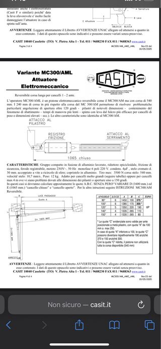 Motori automazione cancello