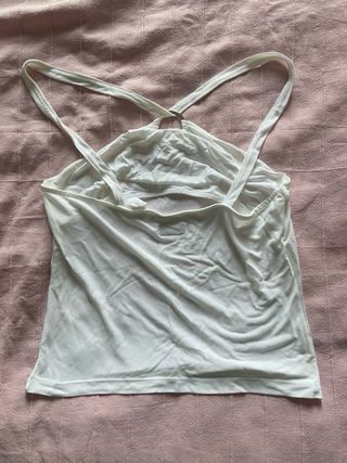 Vintage glam coquette y2k urban white top