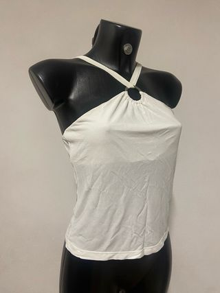 Vintage glam coquette y2k urban white top