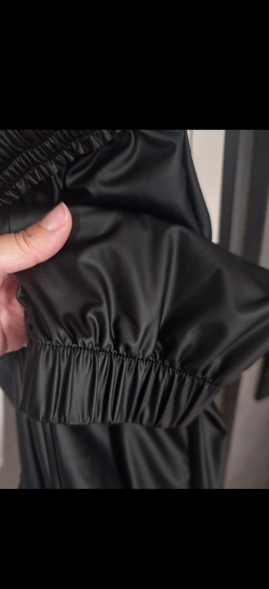 Tezenis pantalone nero similpelle