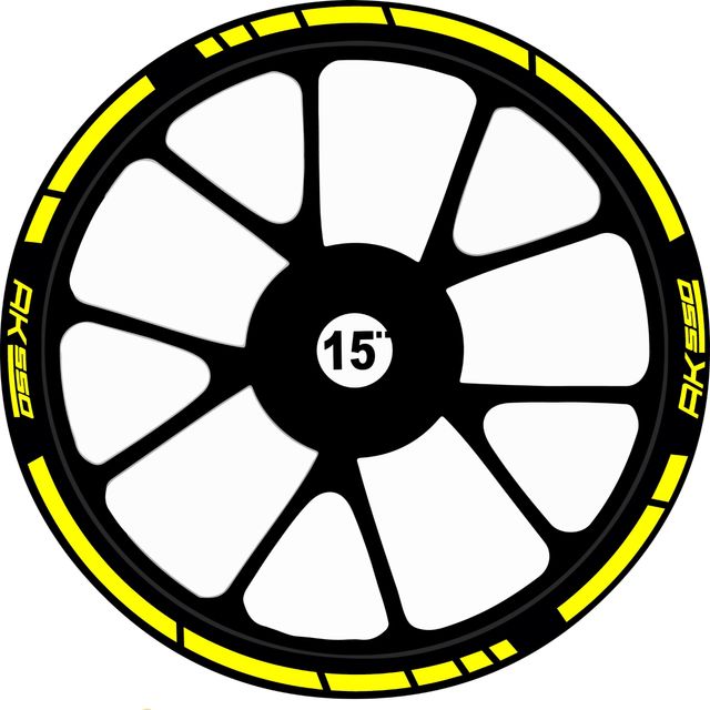Kit de pegatinas llantas kymco ak550