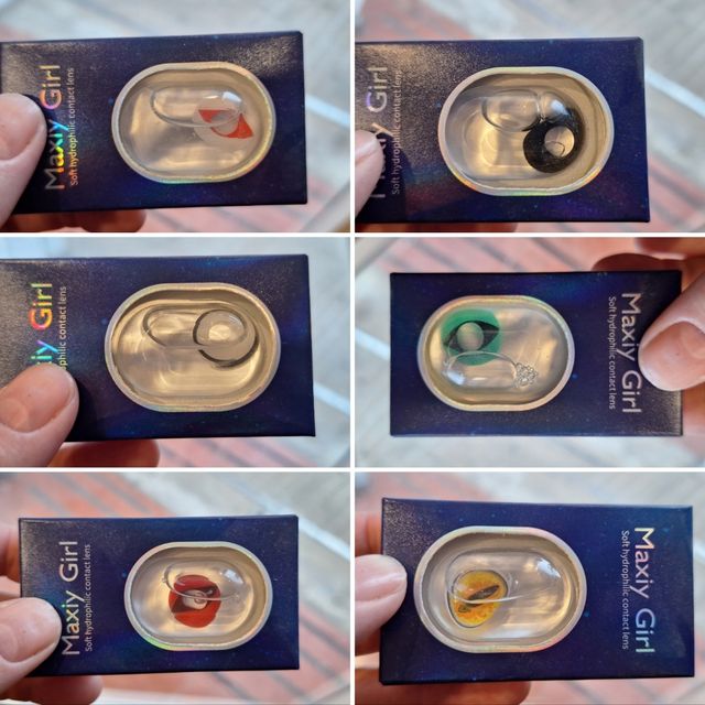 Lentillas multicolor