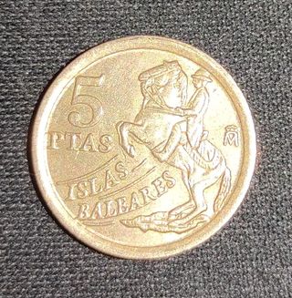 MONEDA 5 PESETAS CONM. ISLAS BALEARES ESPAÑA 1997