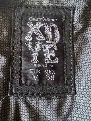 Chaqueta Biker hombre de piel gris XDYE. Talla M