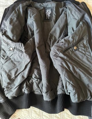 Chaqueta Biker hombre de piel gris XDYE. Talla M