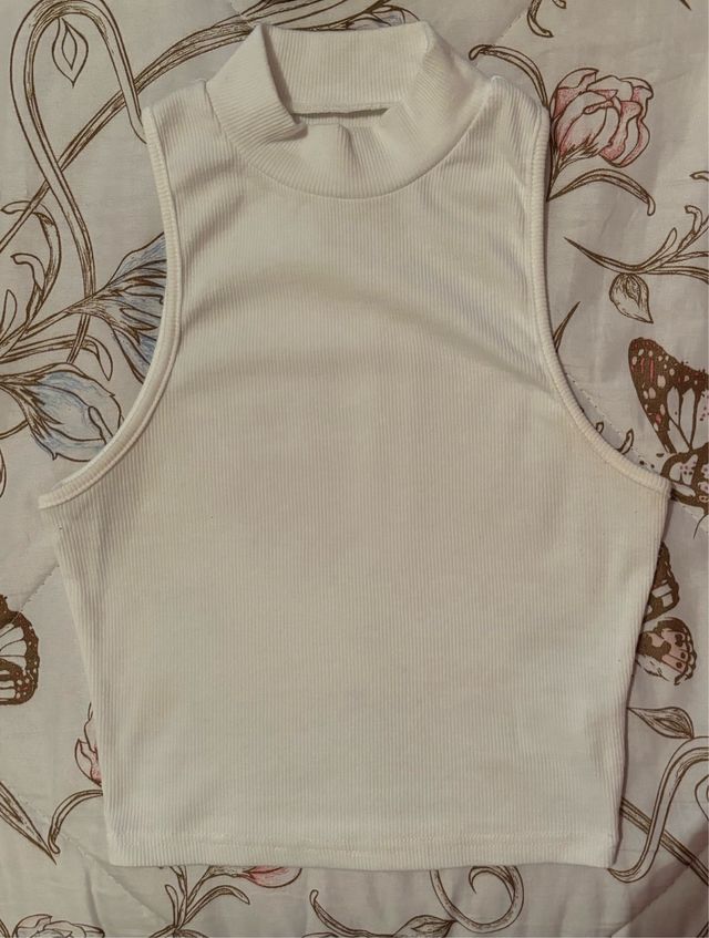 Top sin mangas blanco