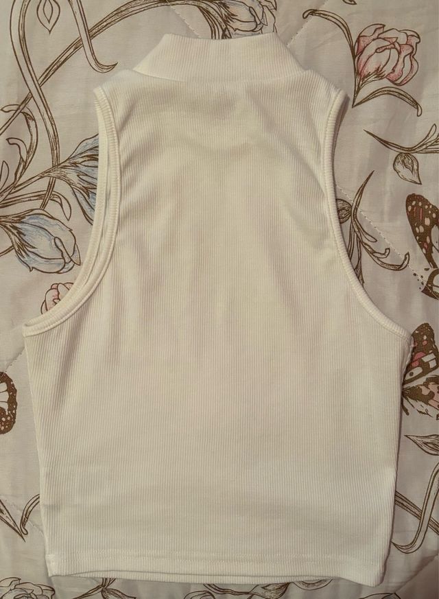 Top sin mangas blanco