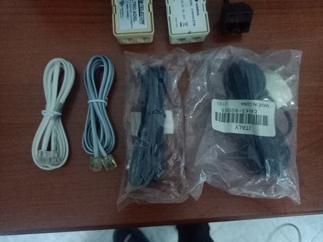 Cavi telefonici ADSL RJ11 + adattatori