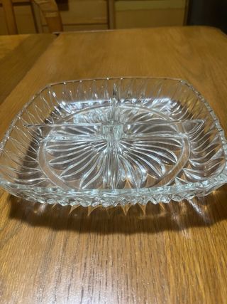 Piatto per antipasti in vetro