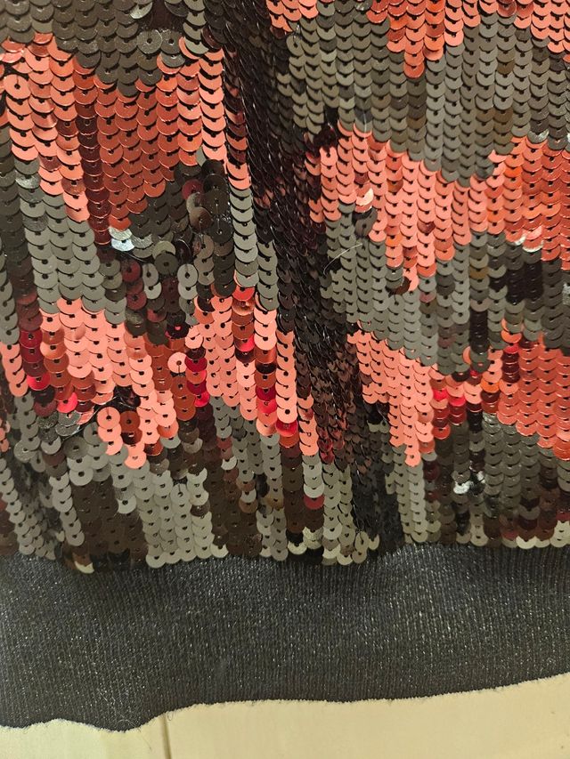 Miniabito da sera paillettes e lurex