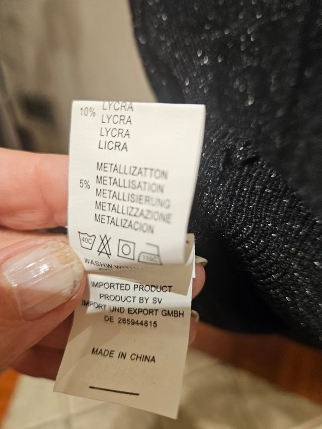 Miniabito da sera paillettes e lurex