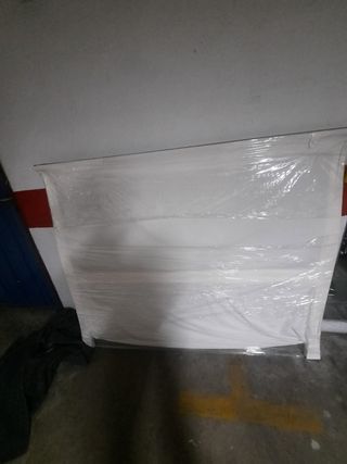 Cabecero madera pino lacado blanco