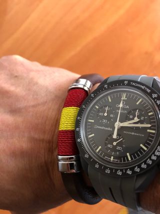 Pulsera cuero bandera España