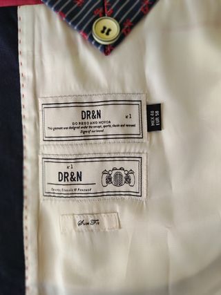 Chaqueta DR&N x1 azul marino estilo British 