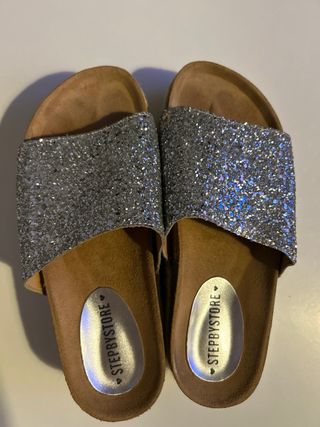 Saldalias con plataforma y brillos